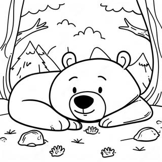 Hibernating Bears Coloring Page 5536-4530