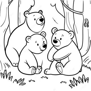 Hibernating Bears Coloring Page 5536-4531