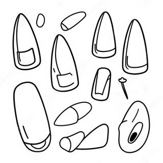 Blank Nail Template For Kids Coloring Page 55373-44183