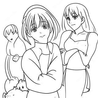 Fruits Basket Anime Characters Coloring Page 55403-44212