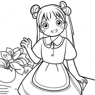 Tohru Honda In A Cute Dress Coloring Page 55404-44220