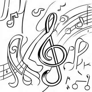 Colorful Musical Notes Coloring Page 55414-44225