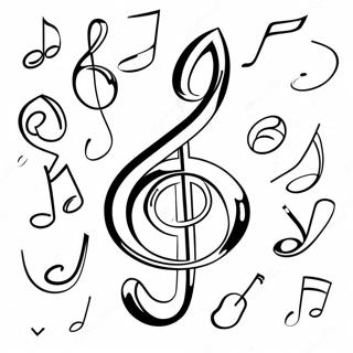 Colorful Musical Notes Coloring Page 55414-44226