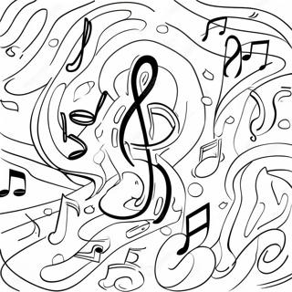 Colorful Musical Notes Coloring Page 55414-44228