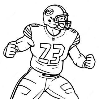 Nick Bosa Action Pose Coloring Page 55433-44236