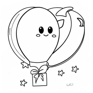 Happy 7th Birthday Balloon Coloring Page 55443-44237