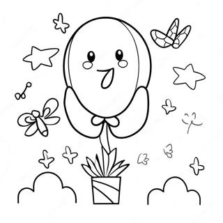 Happy 7th Birthday Balloon Coloring Page 55443-44238