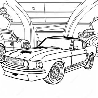 Mustang Race Car Coloring Pages