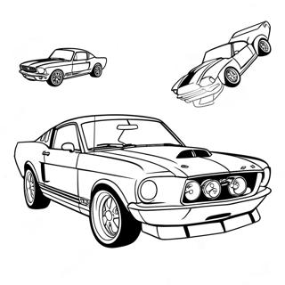 Mustang Race Car Coloring Page 55453-44250