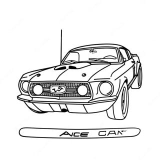 Mustang Race Car Coloring Page 55453-44252