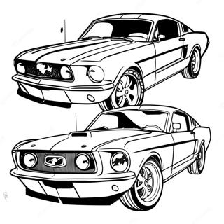 Classic Mustang Race Car Coloring Page 55454-44255