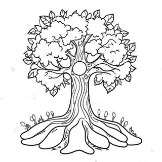 Thankful Tree Coloring Page 55464-44257