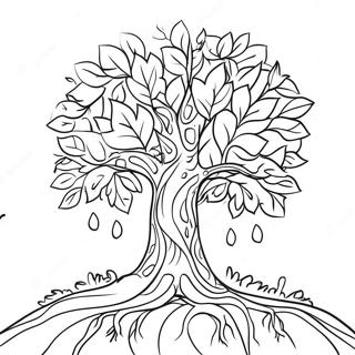 Thankful Tree Coloring Page 55464-44259