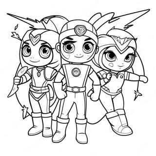 Rainbow Rangers Coloring Page 5546-4535