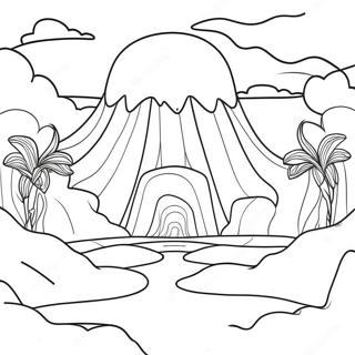 Dreamcore Surreal Landscape Coloring Page 55503-44292