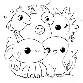 Dreamcore Whimsical Creatures Coloring Page 55504-44297