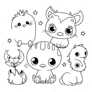 Dreamcore Whimsical Creatures Coloring Page 55504-44298