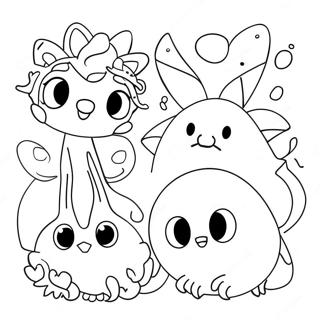 Dreamcore Whimsical Creatures Coloring Page 55504-44299