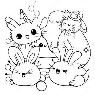 Dreamcore Whimsical Creatures Coloring Page 55504-44300