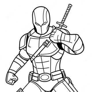 Deathstroke In Action Coloring Page 55513-44295