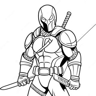 Deathstroke With Dual Swords Coloring Page 55514-44302