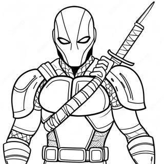 Deathstroke With Dual Swords Coloring Page 55514-44303