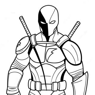 Deathstroke With Dual Swords Coloring Page 55514-44304