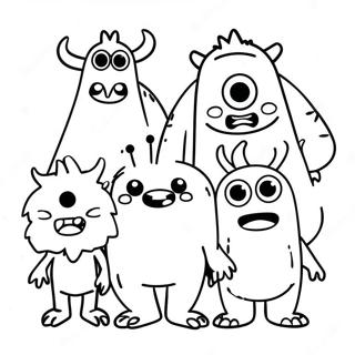 Friendly Monster Family Coloring Page 55524-44305