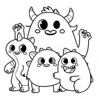 Friendly Monster Family Coloring Page 55524-44306