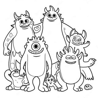 Friendly Monster Family Coloring Page 55524-44308