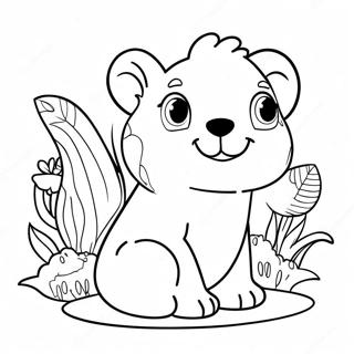 Cute Animal Card Coloring Page 55534-44317