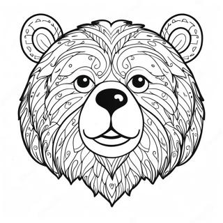 Bear Face Coloring Pages