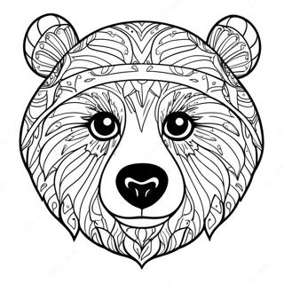 Bear Face Coloring Page 55543-44322