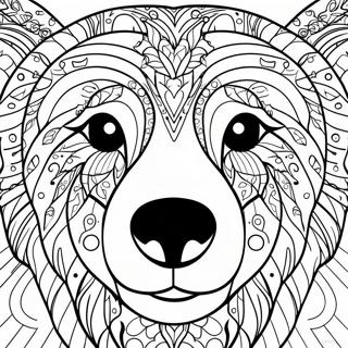 Bear Face Coloring Page 55543-44324