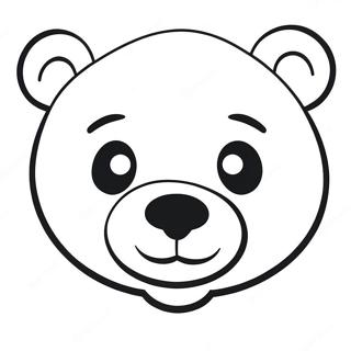 Cute Bear Face Coloring Page 55544-45706