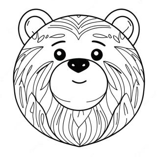 Cute Bear Face Coloring Page 55544-45708