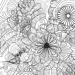 Op Art Geometric Patterns Coloring Page 55553-44328