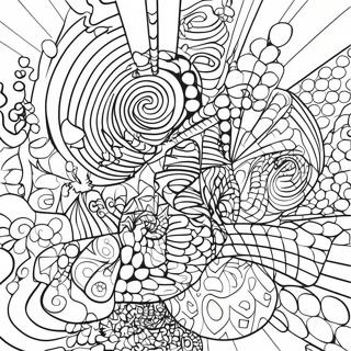 Colorful Op Art Illusions Coloring Page 55554-44331