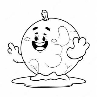 Happy Snowball Character Coloring Page 55584-44357