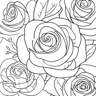 Roses For Adults Coloring Pages