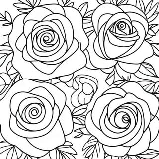 Roses For Adults Coloring Page 55593-44354