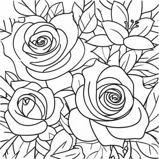 Roses For Adults Coloring Page 55593-44355