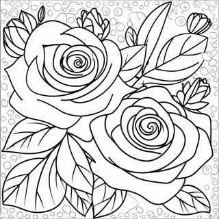 Roses For Adults Coloring Page 55593-44356