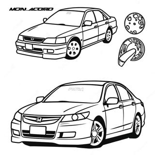 Honda Accord Family Sedan Coloring Page 55604-44376