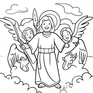 Glory To God Shepherds And Angels Coloring Page 55613-44369