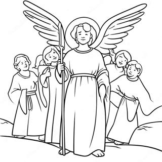 Glory To God Shepherds And Angels Coloring Page 55613-44371