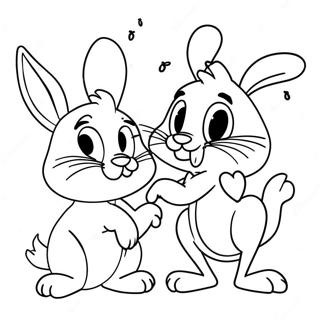 Love Bugs Bunny And Lola Coloring Page 55633-44390