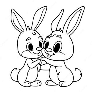 Cute Bugs Bunny And Lola Love Coloring Page 55634-44394