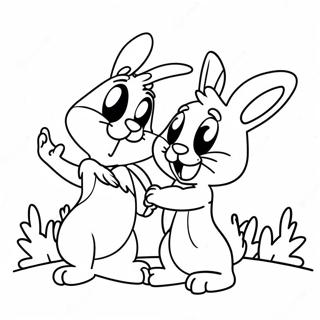 Cute Bugs Bunny And Lola Love Coloring Page 55634-44395