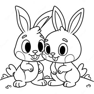 Cute Bugs Bunny And Lola Love Coloring Page 55634-44396